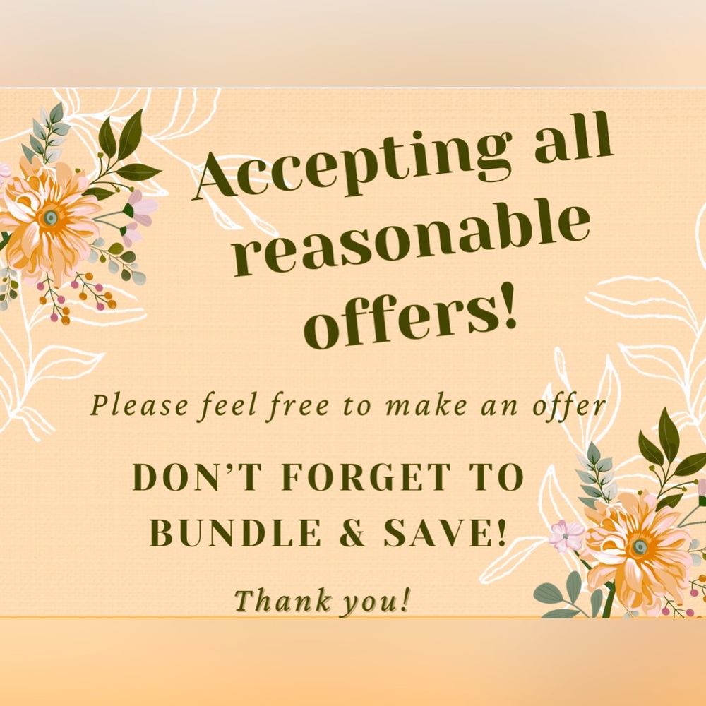 All reasonable offers are welcome— bundle & save more! 💐